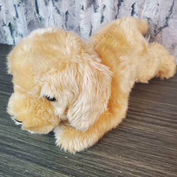 Aurora Other - Aurora Golden Retriever Plush Dog 12" Stuffed Laying Puppy 2021 Beige Tan